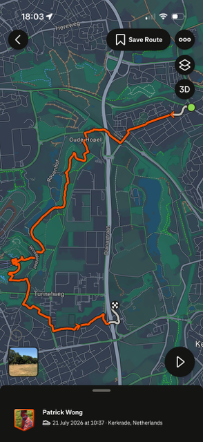 strava map dutch mountian trail Eygelshoven to Bocholtz